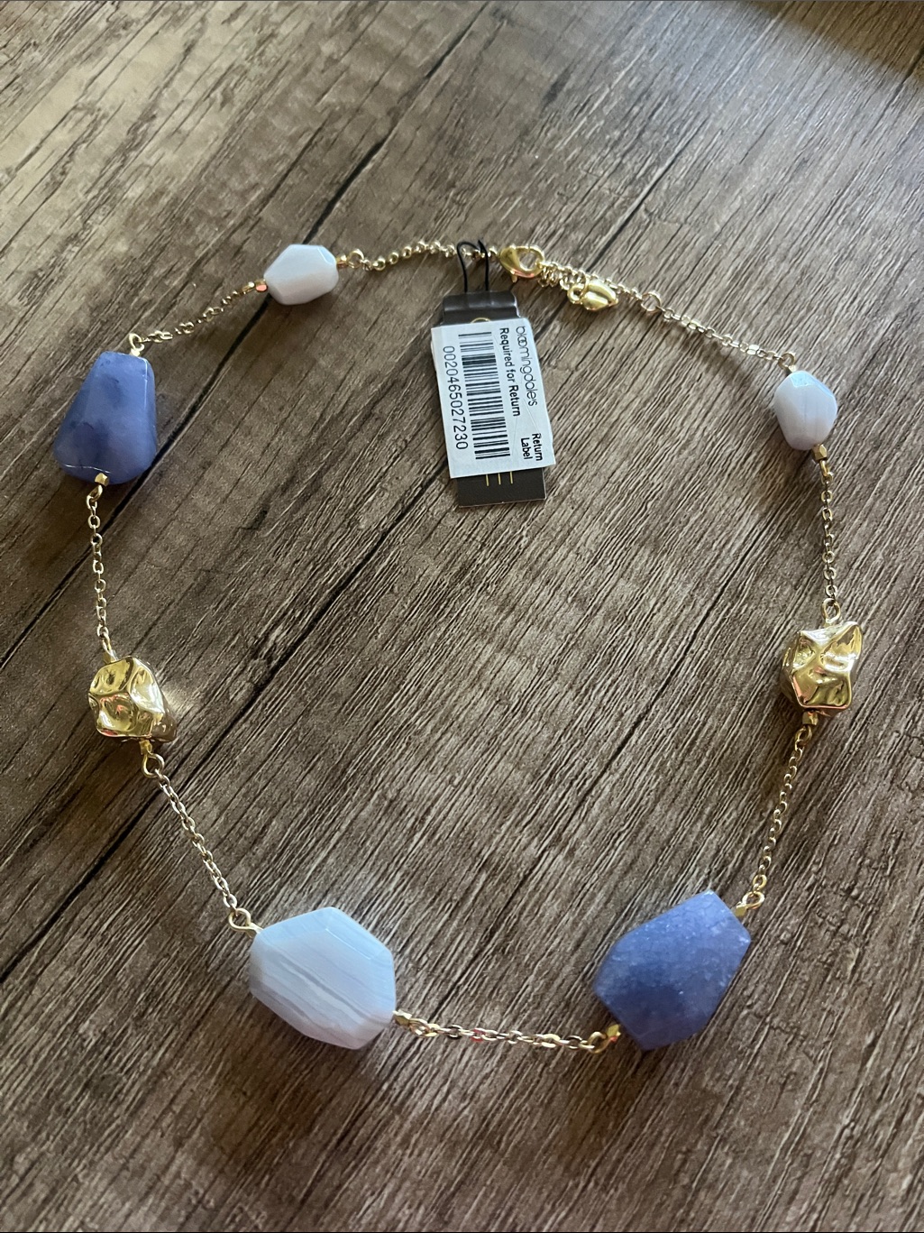 Nwt- Carolee Gold-Tone Necklace With Blue Gemstones.